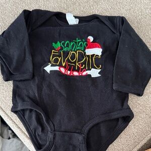 Rabbit Skins Black Festive Santa Bodysuit